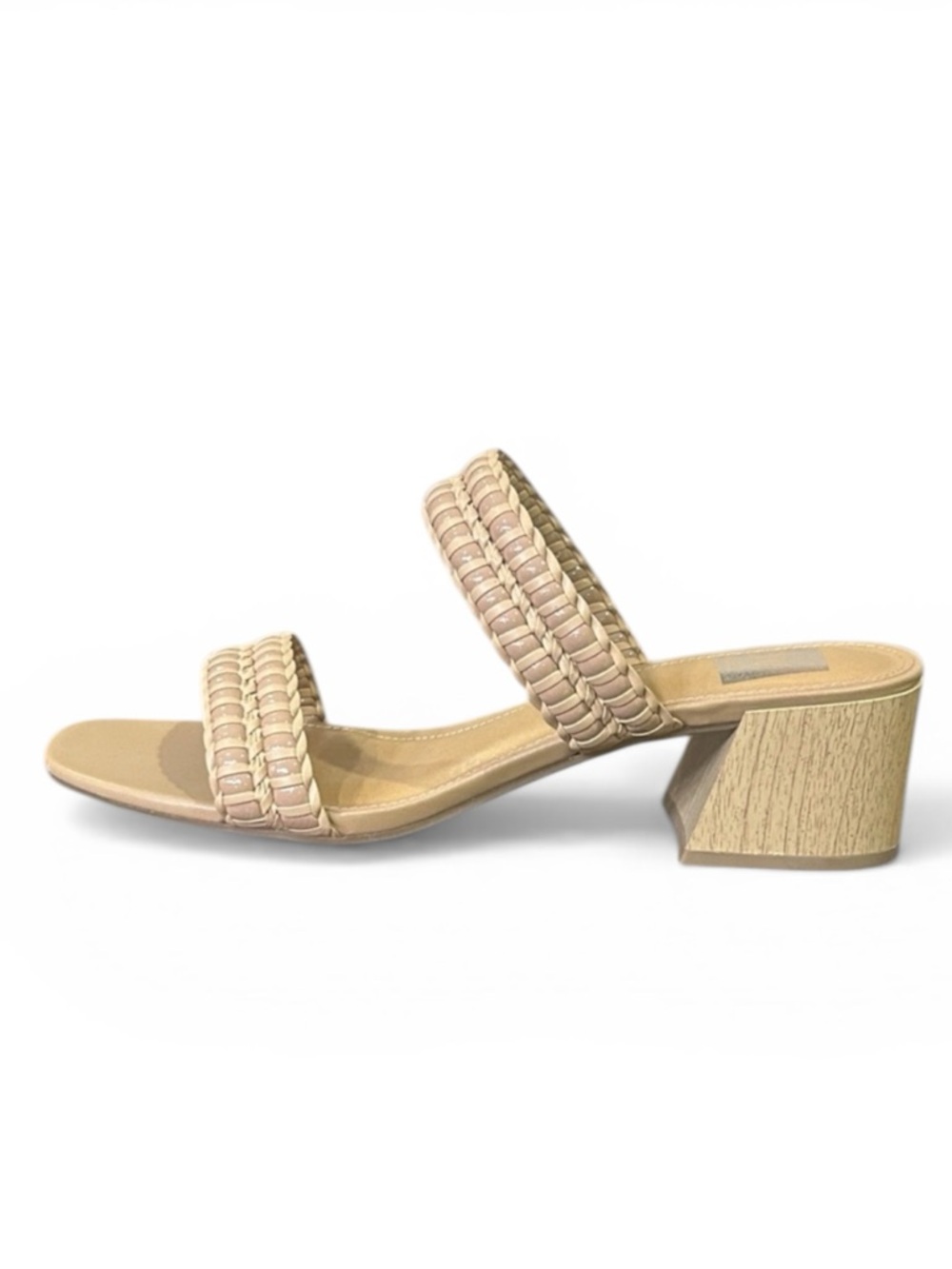 DV Dolce Vita Tan Santana Open Toe Heeled Slip On Sandals Women’s Size 9